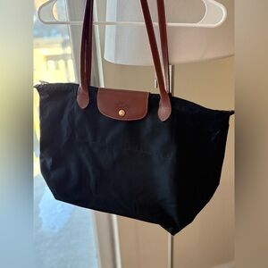 Longchamp Black Large Le Pliage Tote